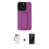 MARSİLYAN™- iPhone 13 Pro Max Kılıf Çekirdek Yansıma - Siyah 3D Antistatik Hayalet Cam Ekran Koruyucu + Shine Kamera Lens - GD