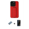 MARSİLYAN™- iPhone 13 Pro Max Kılıf Çekirdek Yansıma - Siyah 3D Antistatik Hayalet Cam Ekran Koruyucu + Shine Kamera Lens Koruma Cam - GI