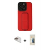 MARSİLYAN™- iPhone 13 Pro Max Kılıf Çekirdek Yansıma - Siyah 6D Mat Seramik Hayalet Nano Ekran Koruyucu + Pers Alüminyum Kamera Lens - GD