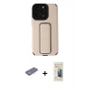 MARSİLYAN™- iPhone 13 Pro Max Kılıf Çekirdek Yansıma - Siyah 6D Mat Seramik Hayalet Nano Ekran Koruyucu + Renkli Kamera Lens Koruma Cam - SI