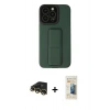 MARSİLYAN™- iPhone 13 Pro Max Kılıf Çekirdek Yansıma - Siyah 6D Mat Seramik Hayalet Nano Ekran Koruyucu + Raze Metal Kamera Lens - GD