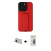 MARSİLYAN™- iPhone 13 Pro Max Kılıf Çekirdek Yansıma - Siyah 6D Mat Seramik Hayalet Nano Ekran Koruyucu + Rainbow Kamera Lens Koruma Cam - REGD