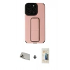 MARSİLYAN™- iPhone 13 Pro Max Kılıf Çekirdek Yansıma - Siyah 6D Mat Seramik Hayalet Nano Ekran Koruyucu + Rainbow Kamera Lens Koruma Cam - REGD
