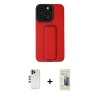 MARSİLYAN™- iPhone 13 Pro Max Kılıf Çekirdek Yansıma - Siyah 6D Mat Seramik Hayalet Nano Ekran Koruyucu + Shine Kamera Lens - GD