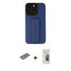 MARSİLYAN™- iPhone 13 Pro Max Kılıf Çekirdek Yansıma - Siyah 6D Mat Seramik Hayalet Nano Ekran Koruyucu + Renkli Kamera Lens Koruma Cam - SI