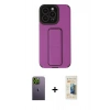 MARSİLYAN™- iPhone 13 Pro Max Kılıf Çekirdek Yansıma - Siyah 6D Mat Seramik Hayalet Nano Ekran Koruyucu + Neon Fosforlu Kamera Lens - YL