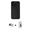 MARSİLYAN™- iPhone 13 Pro Max Kılıf Çekirdek Yansıma - Siyah 6D Mat Seramik Hayalet Nano Ekran Koruyucu + Rainbow Kamera Lens Koruma Cam - KI