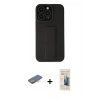 MARSİLYAN™- iPhone 13 Pro Max Kılıf Çekirdek Yansıma - Siyah 6D Mat Seramik Hayalet Nano Ekran Koruyucu + Renkli Kamera Lens Koruma Cam - TU