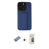 MARSİLYAN™- iPhone 13 Pro Max Kılıf Çekirdek Yansıma - Siyah 6D Mat Seramik Hayalet Nano Ekran Koruyucu + Shine Kamera Lens Koruma Cam - PE