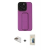 MARSİLYAN™- iPhone 13 Pro Max Kılıf Çekirdek Yansıma - Siyah 6D Mat Seramik Hayalet Nano Ekran Koruyucu + Pers Alüminyum Kamera Lens - GD