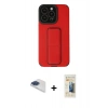 MARSİLYAN™- iPhone 13 Pro Max Kılıf Çekirdek Yansıma - Siyah 6D Mat Seramik Hayalet Nano Ekran Koruyucu + Pers Alüminyum Kamera Lens - LT