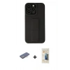 MARSİLYAN™- iPhone 13 Pro Max Kılıf Çekirdek Yansıma - Siyah 6D Mat Seramik Hayalet Nano Ekran Koruyucu + Renkli Kamera Lens Koruma Cam - MI