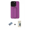 MARSİLYAN™- iPhone 13 Pro Max Kılıf Çekirdek Yansıma - Siyah 6D Mat Seramik Hayalet Nano Ekran Koruyucu + Shine Kamera Lens Koruma Cam - PE