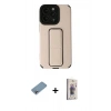 MARSİLYAN™- iPhone 13 Pro Max Kılıf Çekirdek Yansıma - Siyah Bilvis 3D Cam Ekran Koruyucu + Shine Kamera Lens Koruma Cam - GI