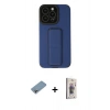 MARSİLYAN™- iPhone 13 Pro Max Kılıf Çekirdek Yansıma - Siyah Bilvis 3D Cam Ekran Koruyucu + Shine Kamera Lens Koruma Cam - GI