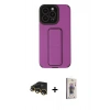MARSİLYAN™- iPhone 13 Pro Max Kılıf Çekirdek Yansıma - Siyah Bilvis 3D Cam Ekran Koruyucu + Raze Metal Kamera Lens - GD
