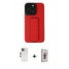 MARSİLYAN™- iPhone 13 Pro Max Kılıf Çekirdek Yansıma - Siyah Bilvis 3D Cam Ekran Koruyucu + Shine Kamera Lens - GD