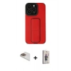 MARSİLYAN™- iPhone 13 Pro Max Kılıf Çekirdek Yansıma - Siyah Bilvis 3D Cam Ekran Koruyucu + Pers Alüminyum Kamera Lens - GD