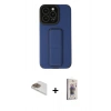 MARSİLYAN™- iPhone 13 Pro Max Kılıf Çekirdek Yansıma - Siyah Bilvis 3D Cam Ekran Koruyucu + Pers Alüminyum Kamera Lens - GD