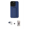 MARSİLYAN™- iPhone 13 Pro Max Kılıf Çekirdek Yansıma - Siyah Bilvis 3D Cam Ekran Koruyucu + Pers Alüminyum Kamera Lens - LT