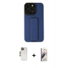 MARSİLYAN™- iPhone 13 Pro Max Kılıf Çekirdek Yansıma - Siyah Bilvis 3D Mat Cam Ekran Koruyucu + Shine Kamera Lens - GD