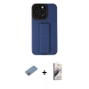 MARSİLYAN™- iPhone 13 Pro Max Kılıf Çekirdek Yansıma - Siyah Bilvis 3D Mat Cam Ekran Koruyucu + Shine Kamera Lens Koruma Cam - PE