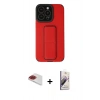 MARSİLYAN™- iPhone 13 Pro Max Kılıf Çekirdek Yansıma - Siyah Bilvis 3D Mat Cam Ekran Koruyucu + Pers Alüminyum Kamera Lens - KI