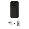 MARSİLYAN™- iPhone 13 Pro Max Kılıf Çekirdek Yansıma - Siyah Bilvis 3D Mat Cam Ekran Koruyucu + Pers Alüminyum Kamera Lens - GD