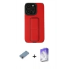 MARSİLYAN™- iPhone 13 Pro Max Kılıf Çekirdek Yansıma - Siyah Bilvis 5in1 3D Magic Cam Ekran Koruyucu + Shine Kamera Lens Koruma Cam - GI