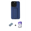 MARSİLYAN™- iPhone 13 Pro Max Kılıf Çekirdek Yansıma - Siyah Bilvis 5in1 3D Magic Cam Ekran Koruyucu + Shine Kamera Lens Koruma Cam - GI