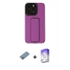 MARSİLYAN™- iPhone 13 Pro Max Kılıf Çekirdek Yansıma - Siyah Bilvis 5in1 3D Magic Cam Ekran Koruyucu + Shine Kamera Lens Koruma Cam - GI