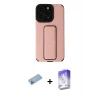 MARSİLYAN™- iPhone 13 Pro Max Kılıf Çekirdek Yansıma - Siyah Bilvis 5in1 3D Magic Cam Ekran Koruyucu + Shine Kamera Lens Koruma Cam - MI