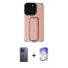 MARSİLYAN™- iPhone 13 Pro Max Kılıf Çekirdek Yansıma - Siyah Bilvis 5in1 3D Magic Cam Ekran Koruyucu + Neon Fosforlu Kamera Lens - MI