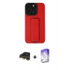 MARSİLYAN™- iPhone 13 Pro Max Kılıf Çekirdek Yansıma - Siyah Bilvis 5in1 3D Magic Cam Ekran Koruyucu + Raze Metal Kamera Lens - GD