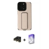 MARSİLYAN™- iPhone 13 Pro Max Kılıf Çekirdek Yansıma - Siyah Bilvis 5in1 3D Magic Cam Ekran Koruyucu + Raze Metal Kamera Lens - GD