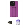 MARSİLYAN™- iPhone 13 Pro Max Kılıf Çekirdek Yansıma - Siyah Bilvis 5in1 3D Magic Cam Ekran Koruyucu + Raze Metal Kamera Lens - GD