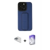 MARSİLYAN™- iPhone 13 Pro Max Kılıf Çekirdek Yansıma - Siyah Bilvis 5in1 3D Magic Cam Ekran Koruyucu + Pers Alüminyum Kamera Lens - SABE