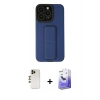 MARSİLYAN™- iPhone 13 Pro Max Kılıf Çekirdek Yansıma - Siyah Bilvis 5in1 5D Magic Hayalet Cam Ekran Koruyucu + Shine Kamera Lens - GD