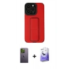 MARSİLYAN™- iPhone 13 Pro Max Kılıf Çekirdek Yansıma - Siyah Bilvis 5in1 5D Magic Hayalet Cam Ekran Koruyucu + Neon Fosforlu Kamera Lens - YL