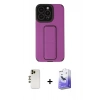 MARSİLYAN™- iPhone 13 Pro Max Kılıf Çekirdek Yansıma - Siyah Bilvis 5in1 5D Magic Hayalet Cam Ekran Koruyucu + Shine Kamera Lens - GD