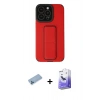 MARSİLYAN™- iPhone 13 Pro Max Kılıf Çekirdek Yansıma - Siyah Bilvis 5in1 5D Magic Hayalet Cam Ekran Koruyucu + Shine Kamera Lens Koruma Cam - MI
