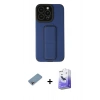 MARSİLYAN™- iPhone 13 Pro Max Kılıf Çekirdek Yansıma - Siyah Bilvis 5in1 5D Magic Hayalet Cam Ekran Koruyucu + Shine Kamera Lens Koruma Cam - GI