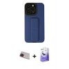 MARSİLYAN™- iPhone 13 Pro Max Kılıf Çekirdek Yansıma - Siyah Bilvis 5in1 5D Magic Hayalet Cam Ekran Koruyucu + Rainbow Kamera Lens Koruma Cam - KI