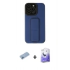 MARSİLYAN™- iPhone 13 Pro Max Kılıf Çekirdek Yansıma - Siyah Bilvis 5in1 5D Magic Hayalet Cam Ekran Koruyucu + Shine Kamera Lens Koruma Cam - MI