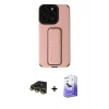 MARSİLYAN™- iPhone 13 Pro Max Kılıf Çekirdek Yansıma - Siyah Bilvis 5in1 5D Magic Hayalet Cam Ekran Koruyucu + Raze Metal Kamera Lens - GD