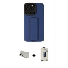 MARSİLYAN™- iPhone 13 Pro Max Kılıf Çekirdek Yansıma - Siyah Bilvis Hayalet Cam Ekran Koruyucu + Rainbow Kamera Lens Koruma Cam - BZ