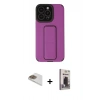 MARSİLYAN™- iPhone 13 Pro Max Kılıf Çekirdek Yansıma - Siyah Bilvis Hayalet Cam Ekran Koruyucu + Pers Alüminyum Kamera Lens - GD