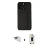 MARSİLYAN™- iPhone 13 Pro Max Kılıf Çekirdek Yansıma - Siyah Bilvis Hayalet Cam Ekran Koruyucu + Pers Alüminyum Kamera Lens - GD