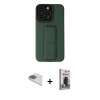 MARSİLYAN™- iPhone 13 Pro Max Kılıf Çekirdek Yansıma - Siyah Bilvis Hayalet Cam Ekran Koruyucu + Pers Alüminyum Kamera Lens - GD