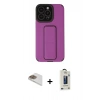 MARSİLYAN™- iPhone 13 Pro Max Kılıf Çekirdek Yansıma - Siyah Bilvis Hayalet Cam Ekran Koruyucu + Pers Alüminyum Kamera Lens - GD
